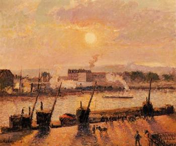 卡米耶 畢沙羅 Sunset, Rouen 卡米耶 畢沙羅 Sunset, Rouen